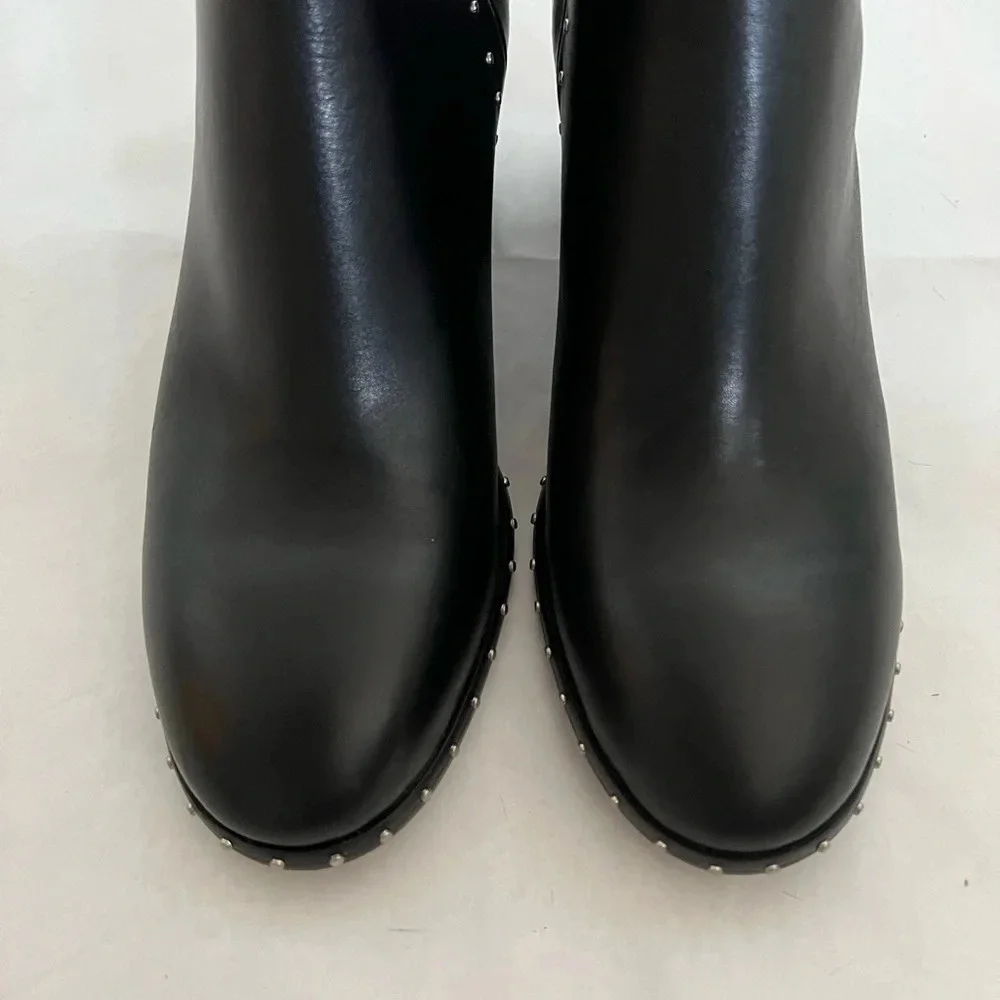 Lola Cruz Womens Black Studded Ankle Boots EUR 39 Us 9 NWB
